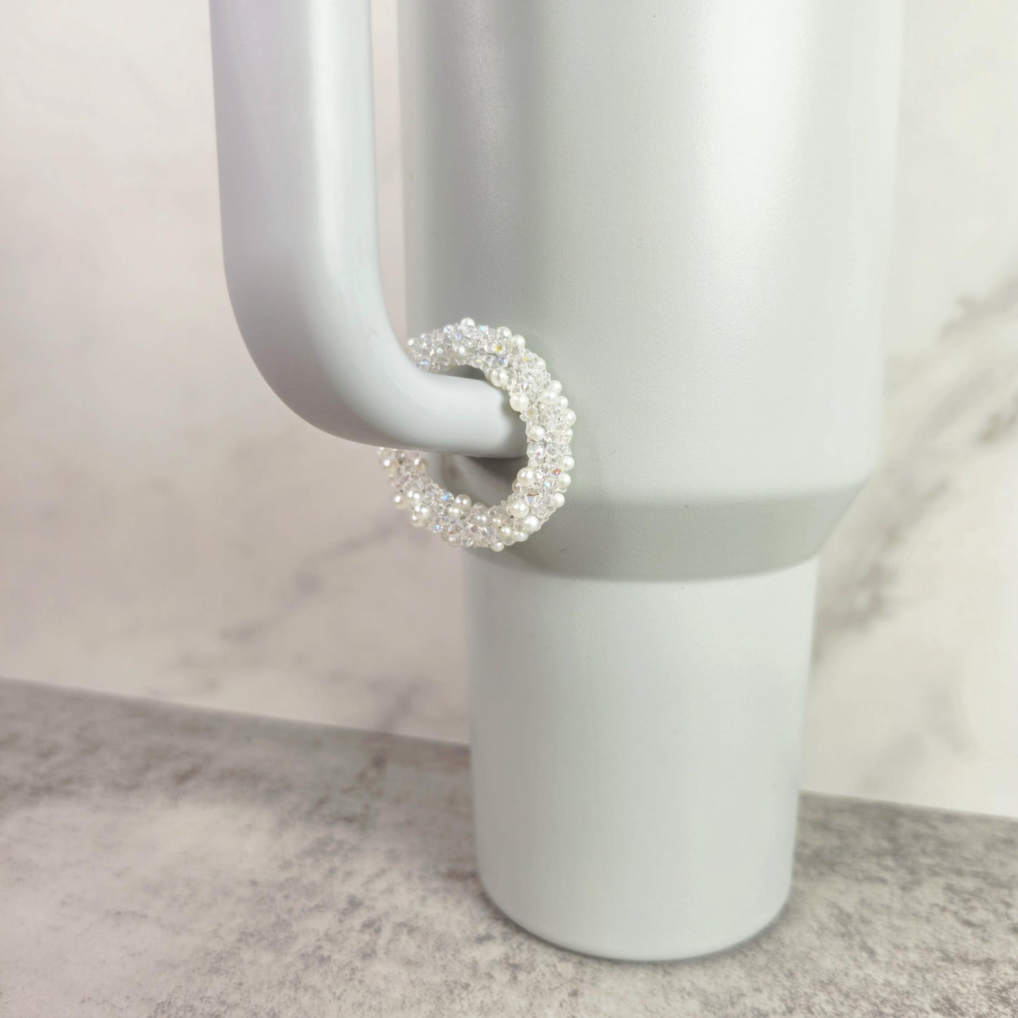 Diamonds and Pearls Handle Stacker, Tumbler Handle Charms, Tumbler Accessories, Tumbler Cup Charms, Gift for Wife, Daughter, or Friend