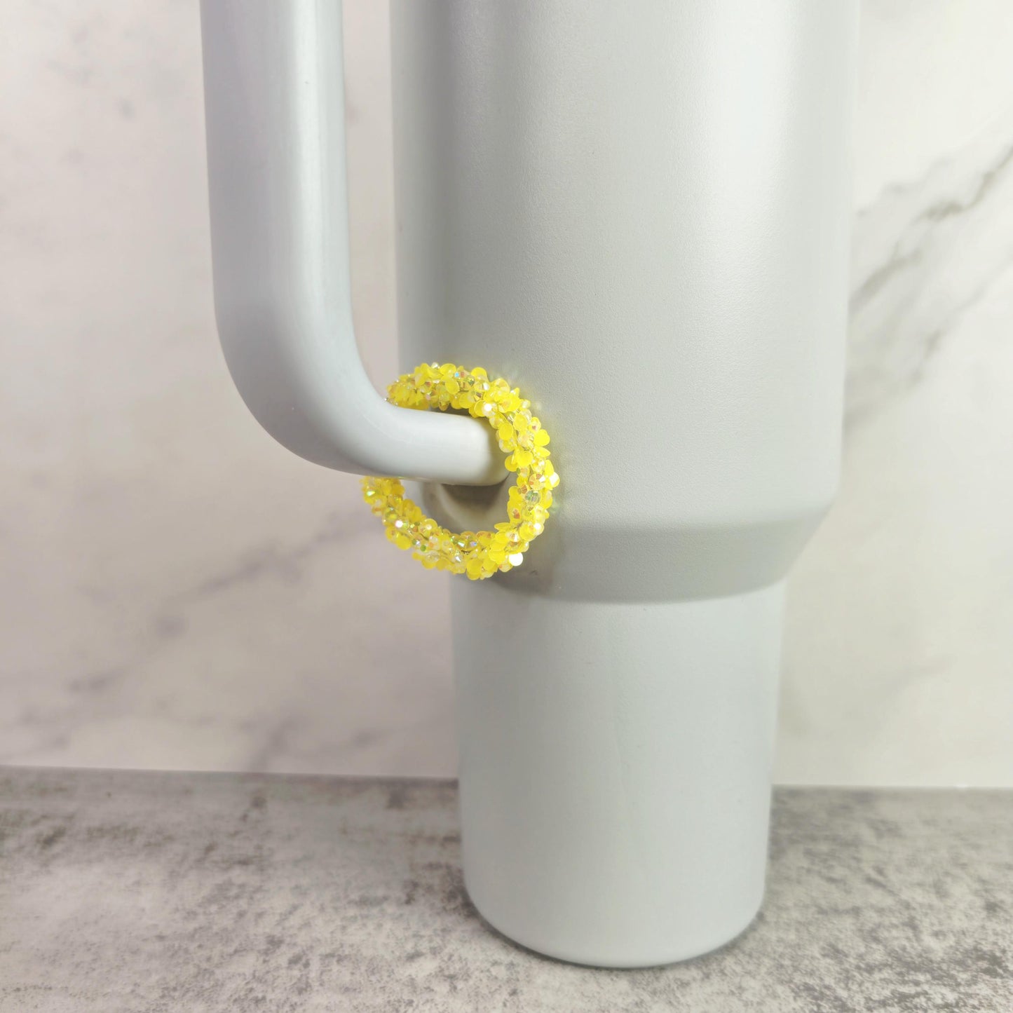Chunky Yellow Handle Stacker, Tumbler Handle Charms, Tumbler Accessories, Tumbler Cup Charms, Gift for Wife, Daughter, Friend, or Coworker