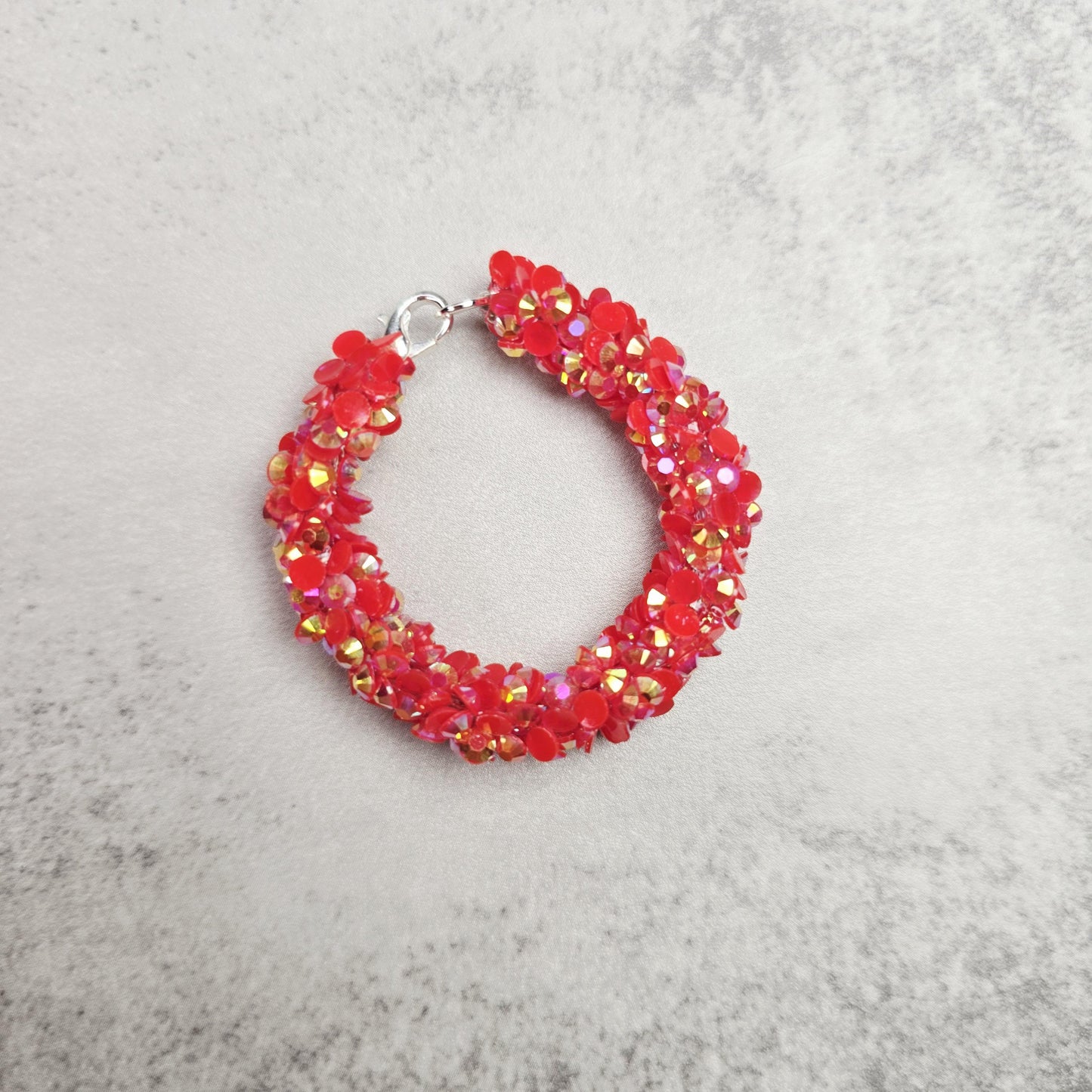 Red with Gold Shimmer Handle Stacker, Tumbler Handle Charms, Tumbler Accessories, Tumbler Cup Charms, Gift for Wife, Daughter, or Friend