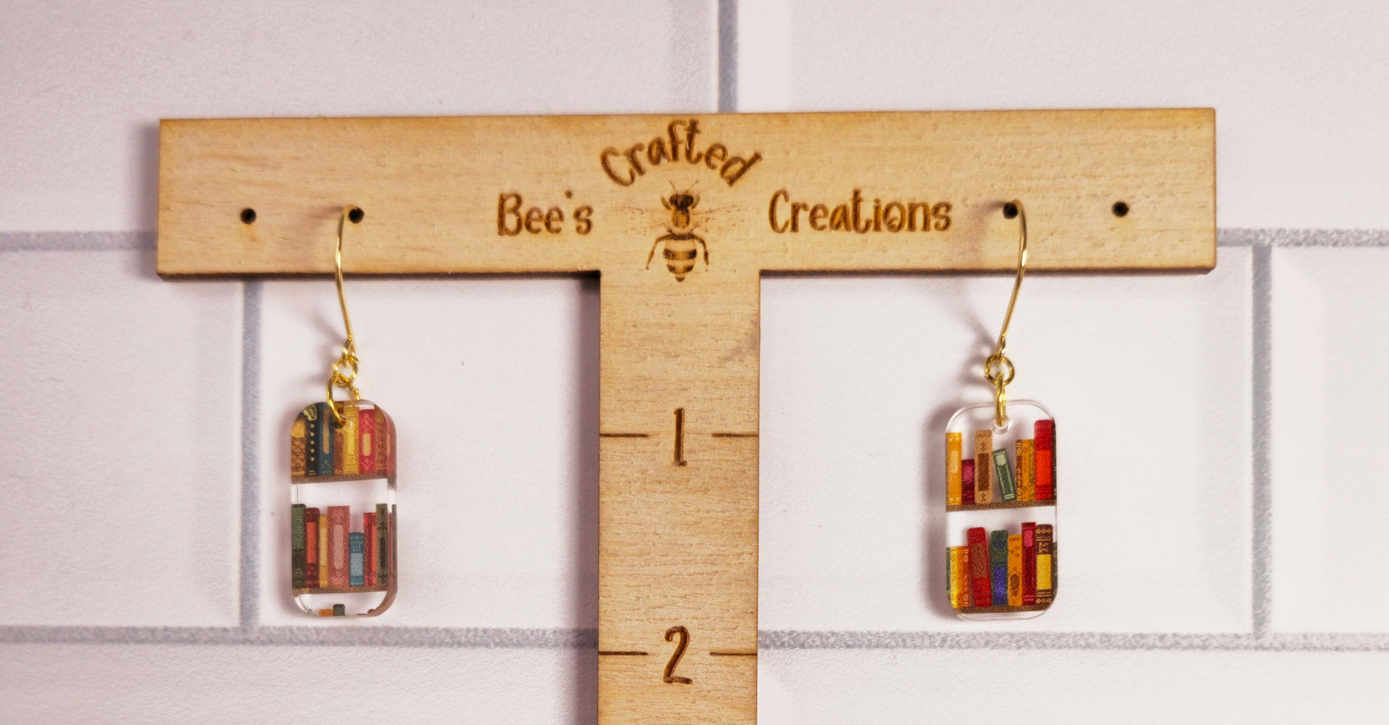 Minimalist Rectangular Book Earrings, Gift for Readers, Gift for Her, Teacher Appreciation Gift, Book Lover Gift, Librarian Gift