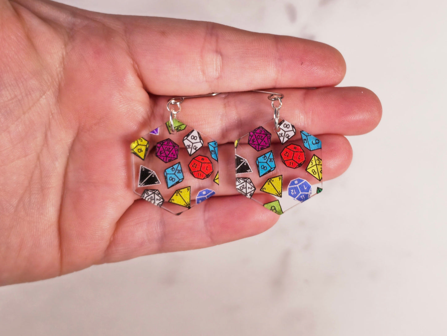 Unique DND earrings perfect gift for any roleplayer, d20 dice earrings, DND gift, DND accessories, dungeons and dragons earrings