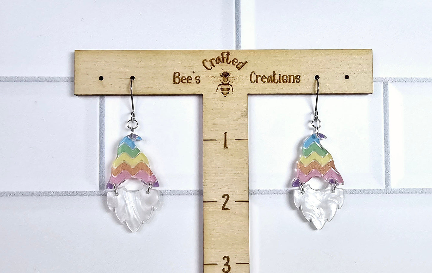 Cute Pastel Gnome Dangle Earrings, Mother's day gift for Mom, Easter gift