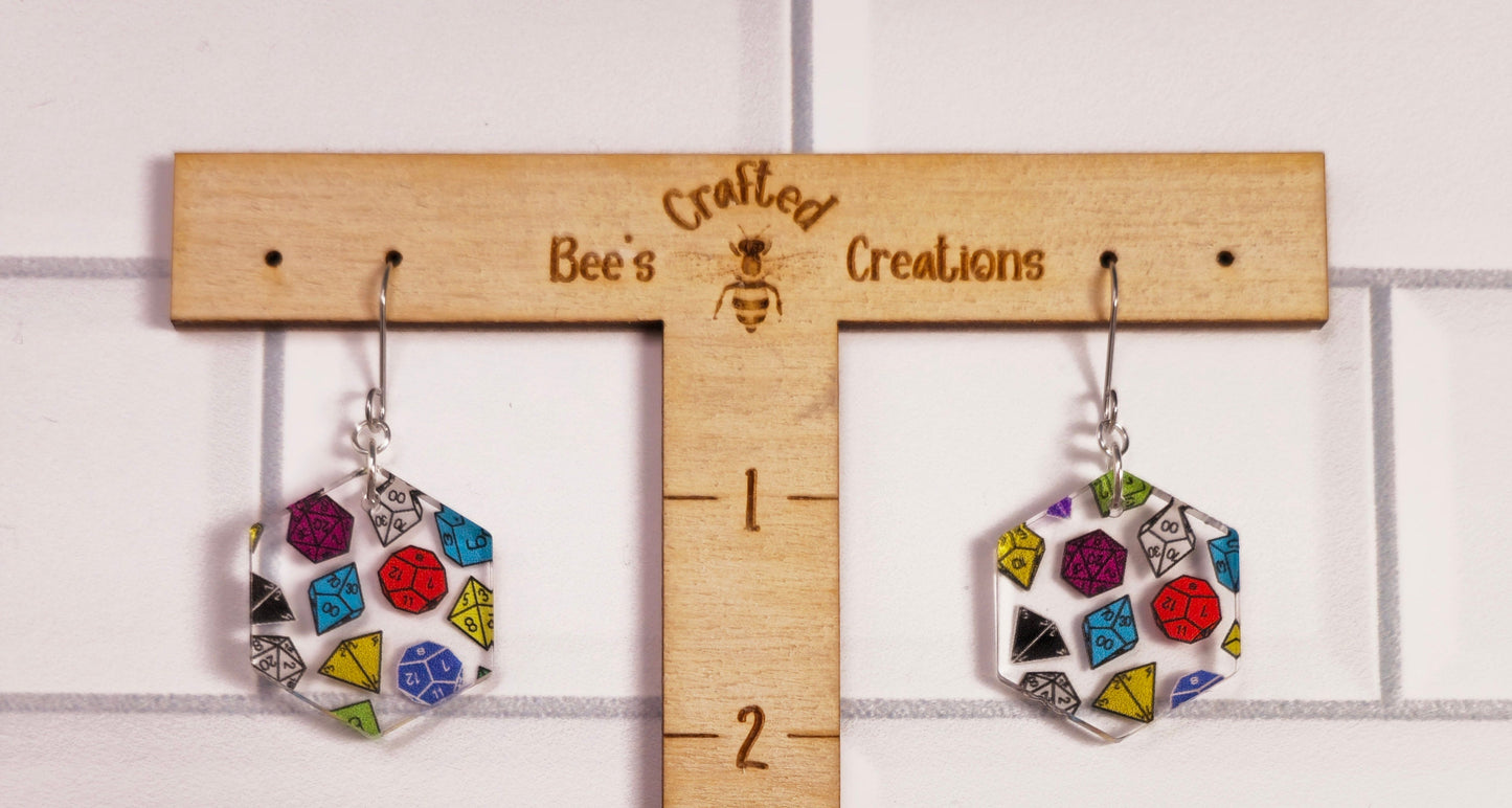 Unique DND earrings perfect gift for any roleplayer, d20 dice earrings, DND gift, DND accessories, dungeons and dragons earrings