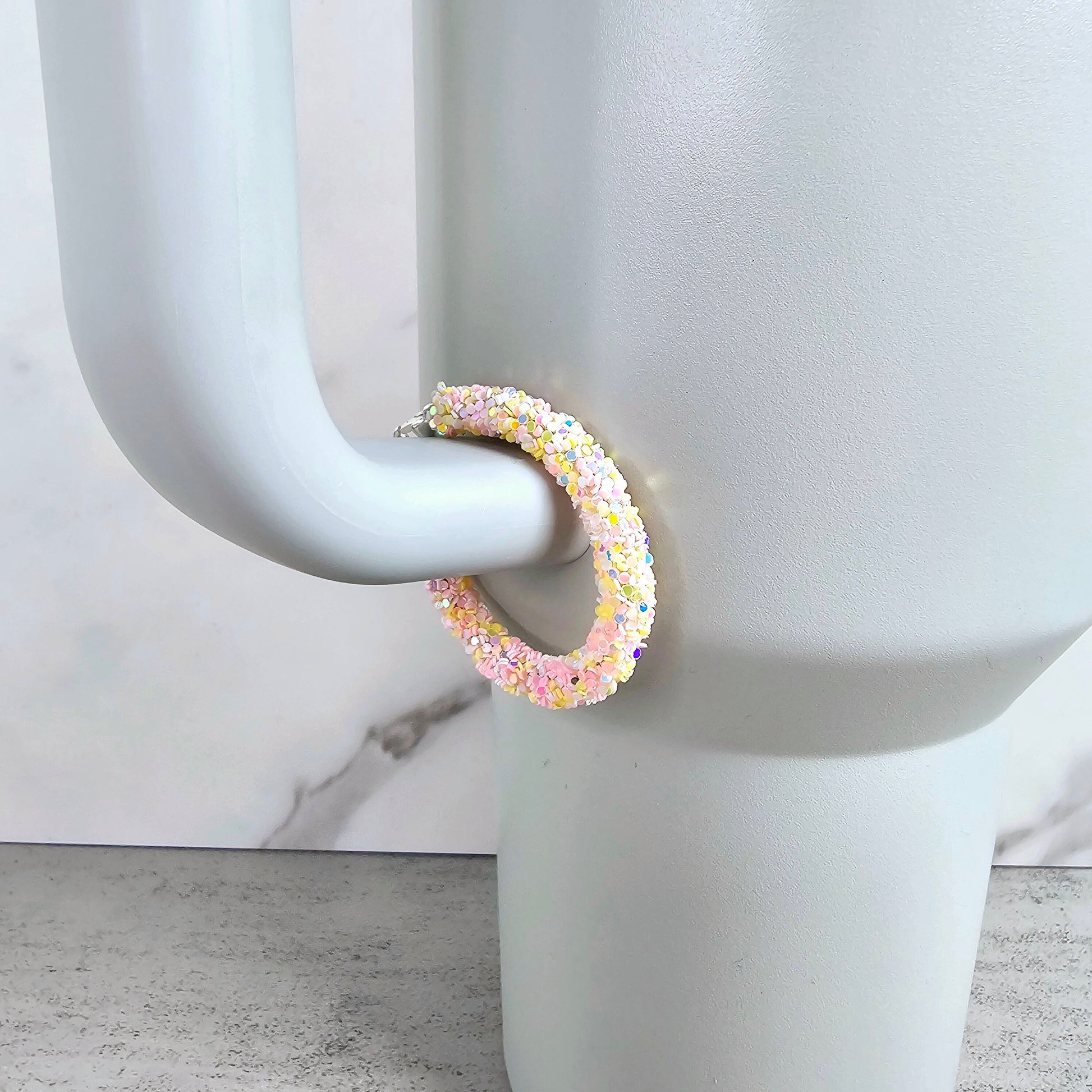 Coral Handle Stacker, Tumbler Handle Charms, Tumbler Accessories, Tumbler Cup Charm, Gift for Wife, Daughter, Friend, or Coworker