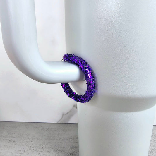 Purple Handle Stacker, Tumbler Handle Charms, Tumbler Accessories, Tumbler Cup Charm, Gift for Wife, Daughter, Friend, or Coworker