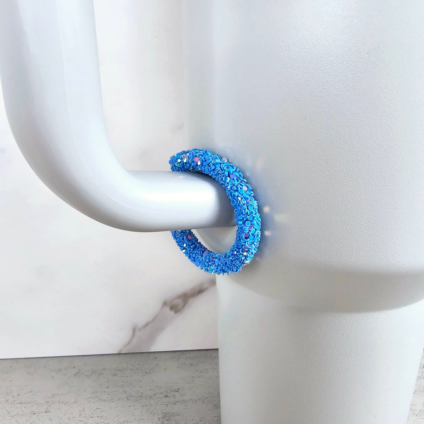 Bright Blue Handle Stacker, Tumbler Handle Charms, Tumbler Accessories, Tumbler Cup Charms, Gift for Wife, Daughter, Friend, or Coworker