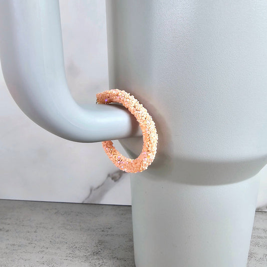 Peach Handle Stacker, Tumbler Handle Charms, Tumbler Accessories, Tumbler Cup Charm, Gift for Wife, Daughter, Friend, or Coworker