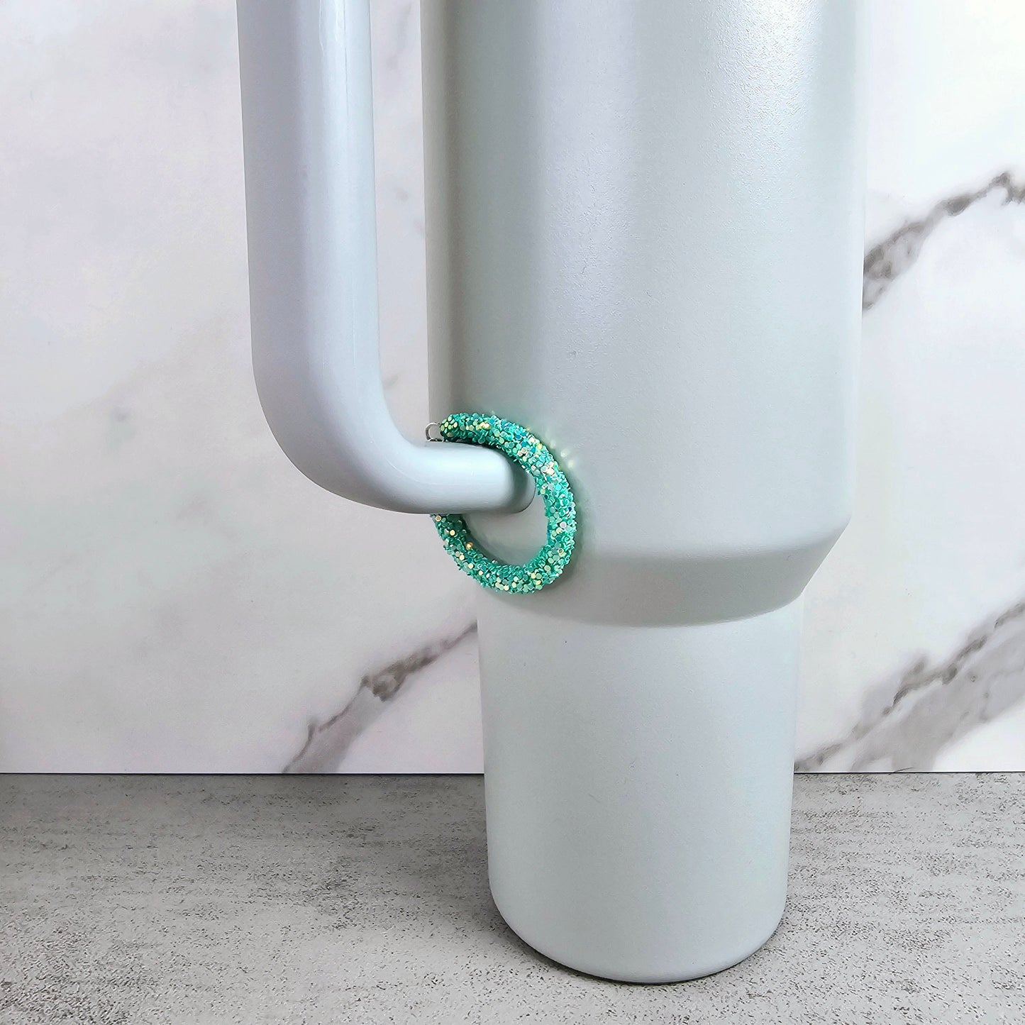 Sea Foam Handle Stacker, Tumbler Handle Charms, Tumbler Accessories, Tumbler Cup Charm, Gift for Wife, Daughter, Friend, or Coworker