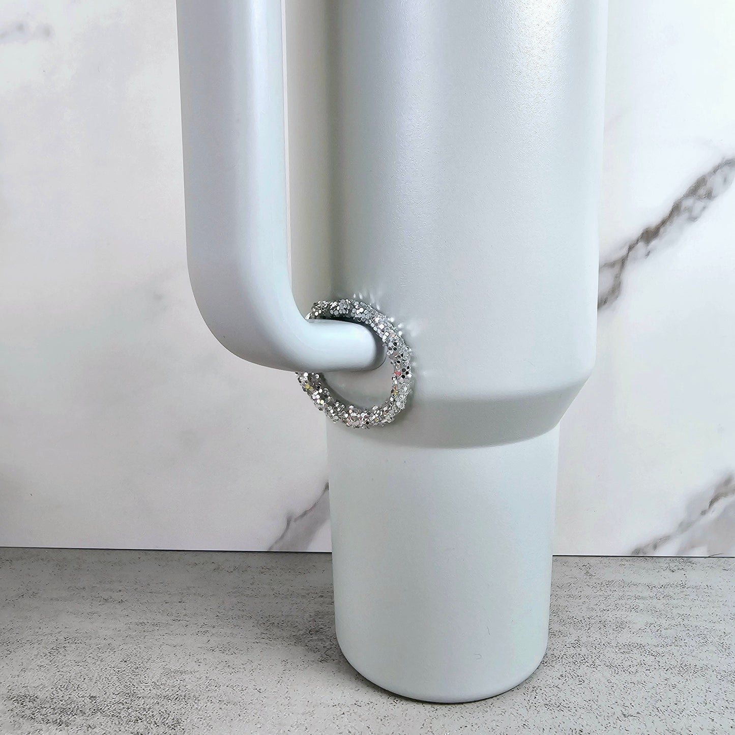 Silver Handle Stacker, Tumbler Handle Charms, Tumbler Accessories, Tumbler Cup Charm, Gift for Wife, Daughter, Friend, or Coworker