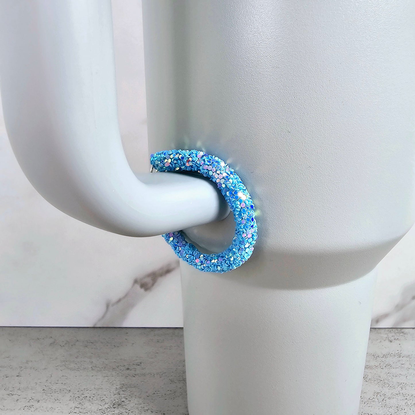 Light Blue Handle Stacker, Tumbler Handle Charms, Tumbler Accessories, Tumbler Cup Charm, Gift for Wife, Daughter, Friend, or Coworker