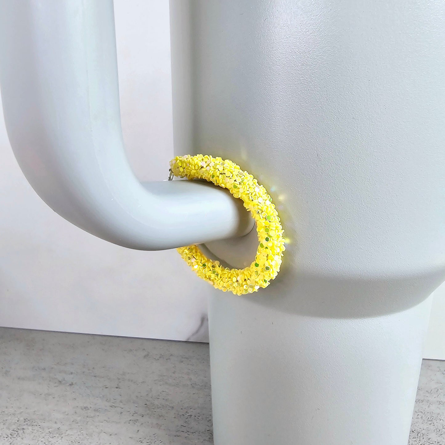 Yellow Handle Stacker, Tumbler Handle Charms, Tumbler Accessories, Tumbler Cup Charm, Gift for Wife, Daughter, Friend, or Coworker