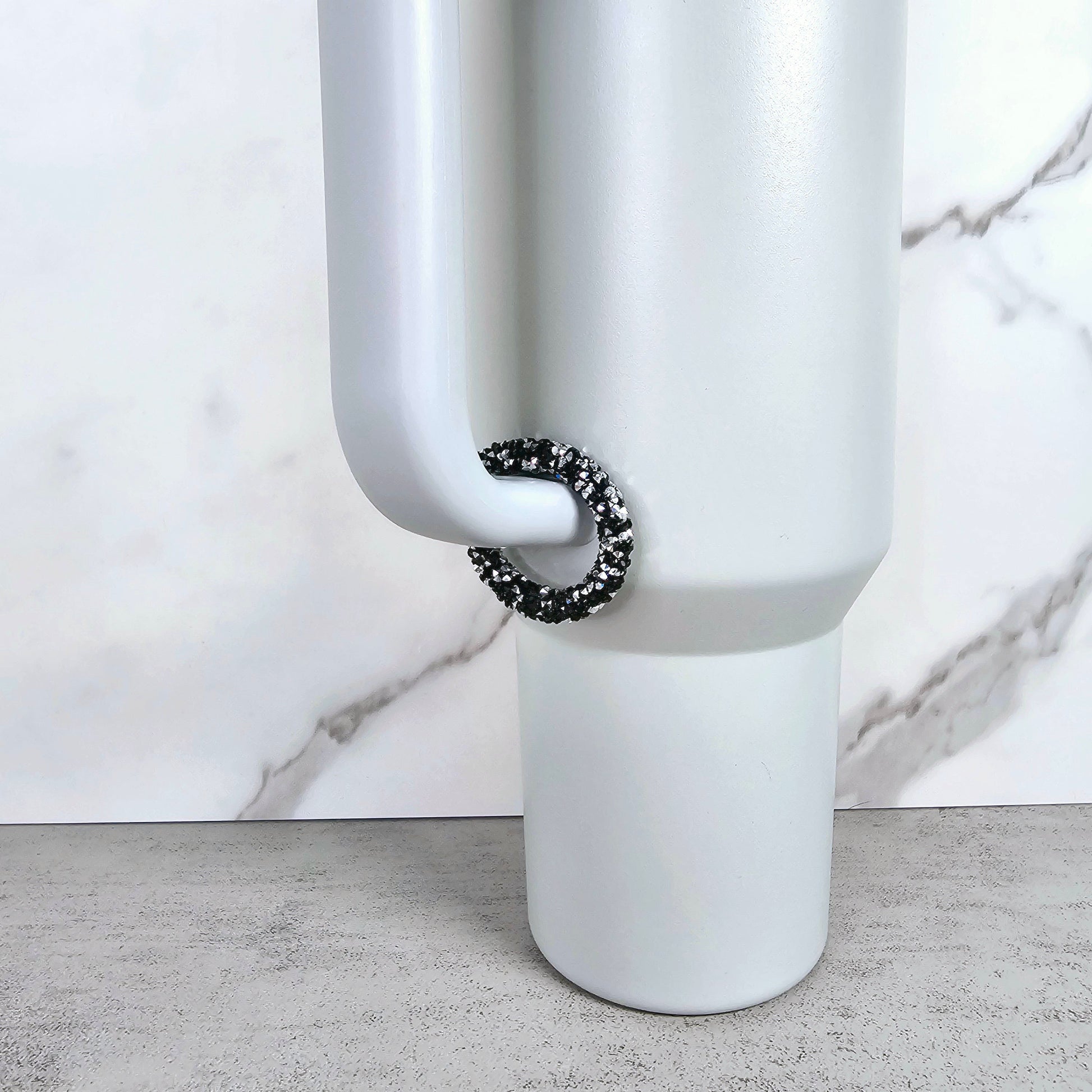 Black and Silver Handle Stacker, Tumbler Handle Charms, Tumbler Accessories, Cup Charms, Gift for Wife, Daughter, Friend, or Coworker