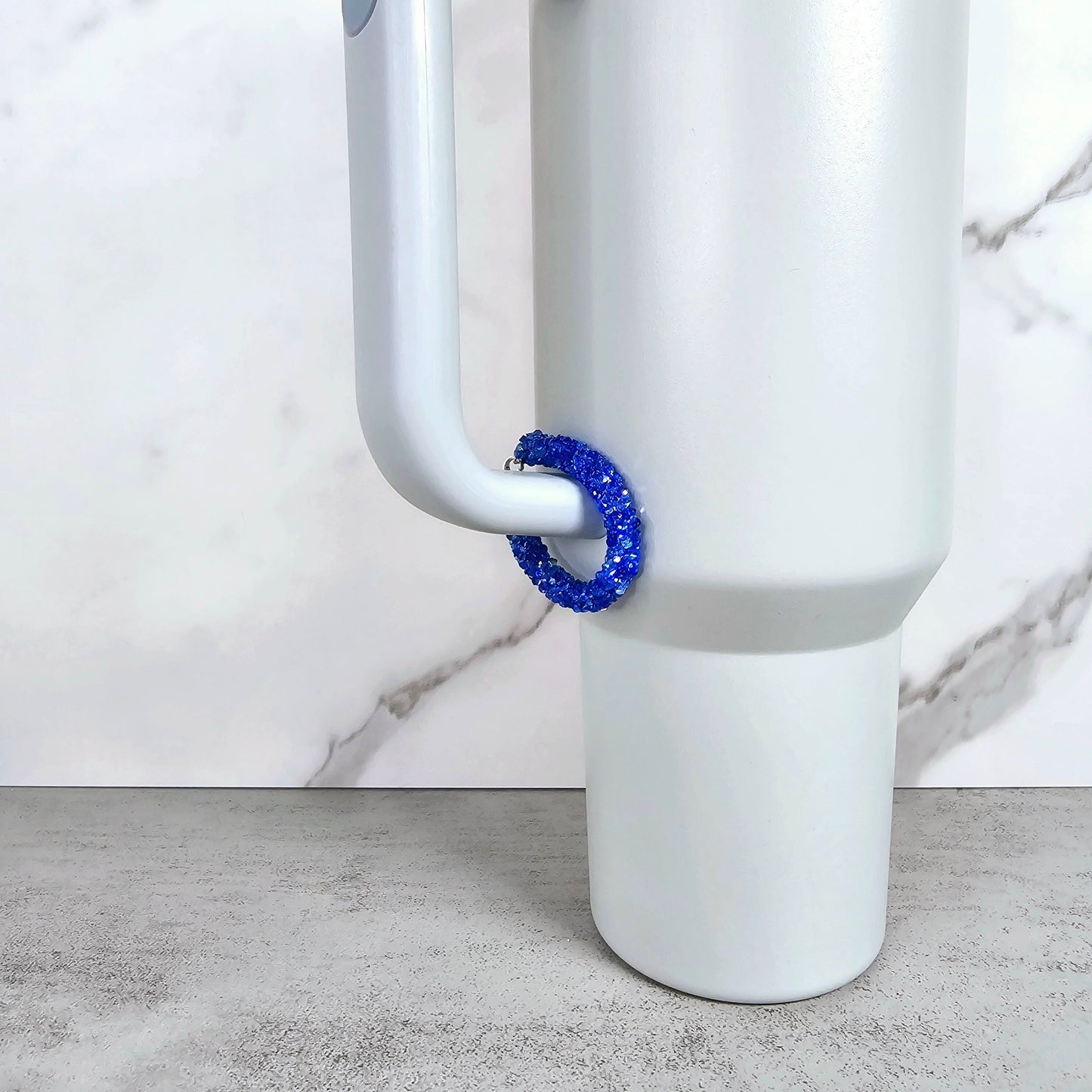 Cobalt Blue Handle Stacker, Tumbler Handle Charms, Tumbler Accessories, Tumbler Cup Charms, Gift for Wife, Daughter, Friend, or Coworker