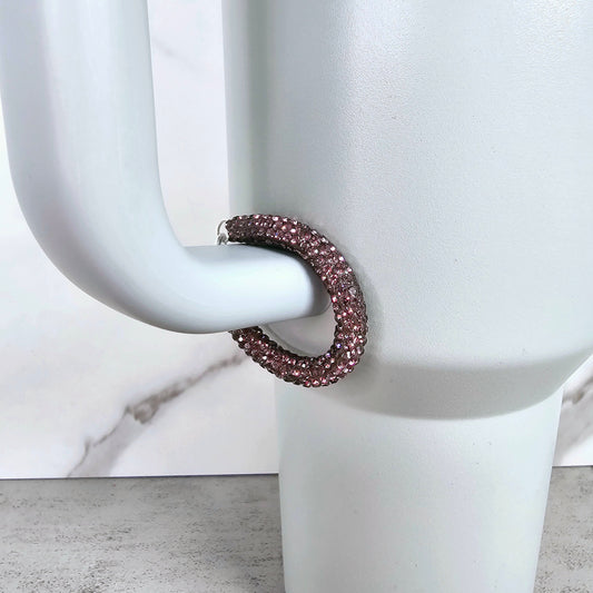 Smooth Light Pink Handle Stacker, Tumbler Handle Charms, Tumbler Accessories, Cup Charms, Gift for Wife, Daughter, Friend, or Coworker