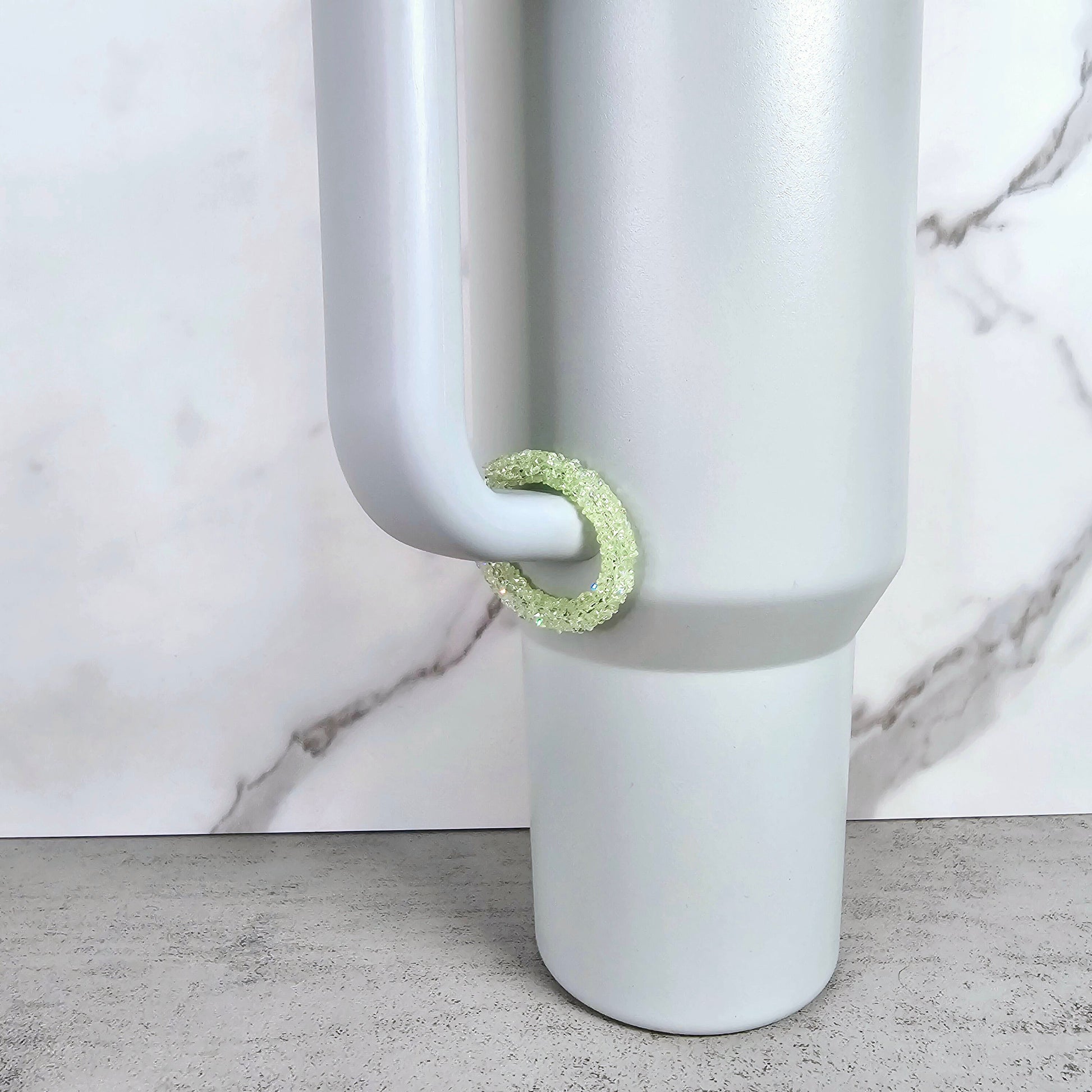 Pale Green Handle Stacker, Tumbler Handle Charms, Tumbler Accessories, Tumbler Cup Charms, Gift for Wife, Daughter, Friend, or Coworker