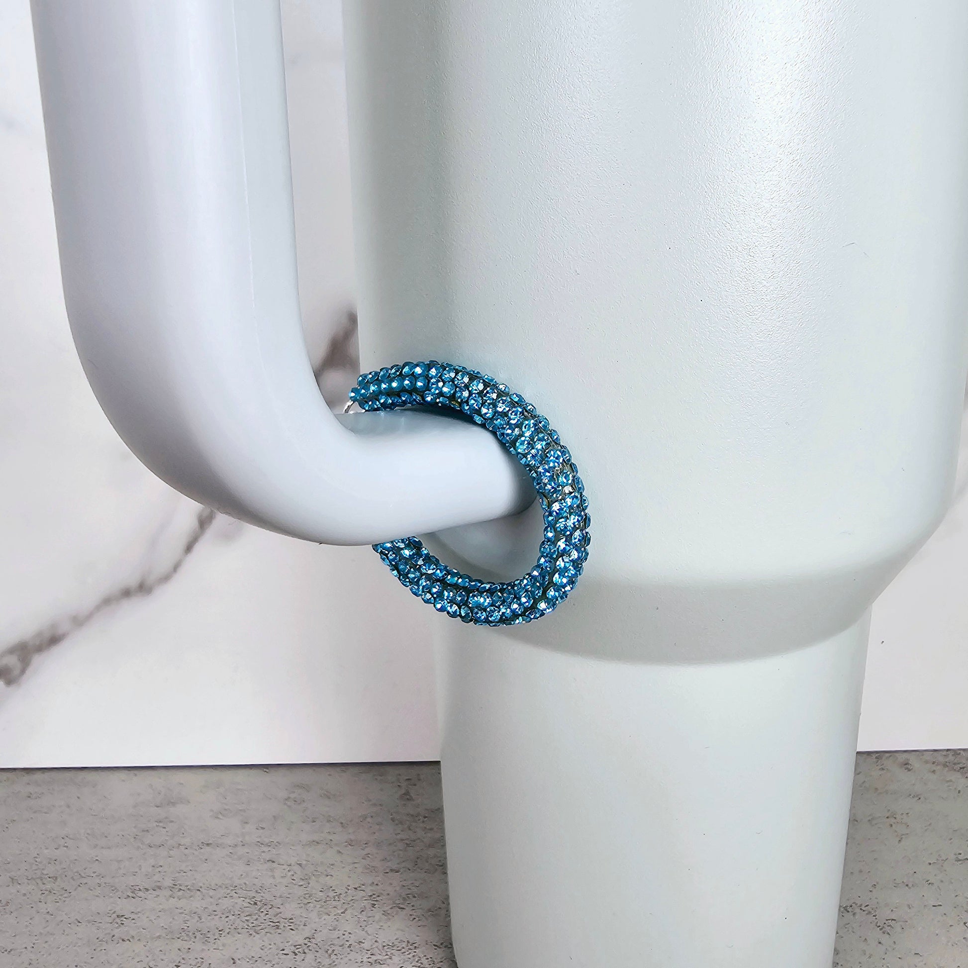 Aqua Handle Stacker, Tumbler Handle Charms, Tumbler Accessories, Tumbler Cup Charms, Gift for Wife, Daughter, Friend, or Coworker