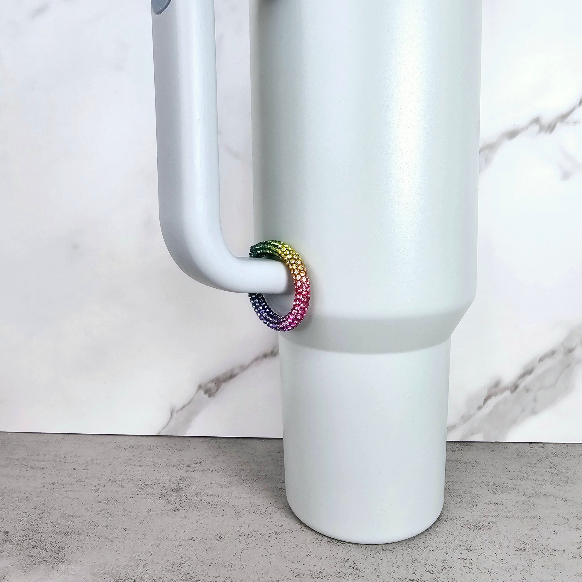 Rainbow Handle Stacker, Tumbler Handle Charms, Tumbler Accessories, Tumbler Cup Charms, Gift for Wife, Daughter, Friend, or Coworker