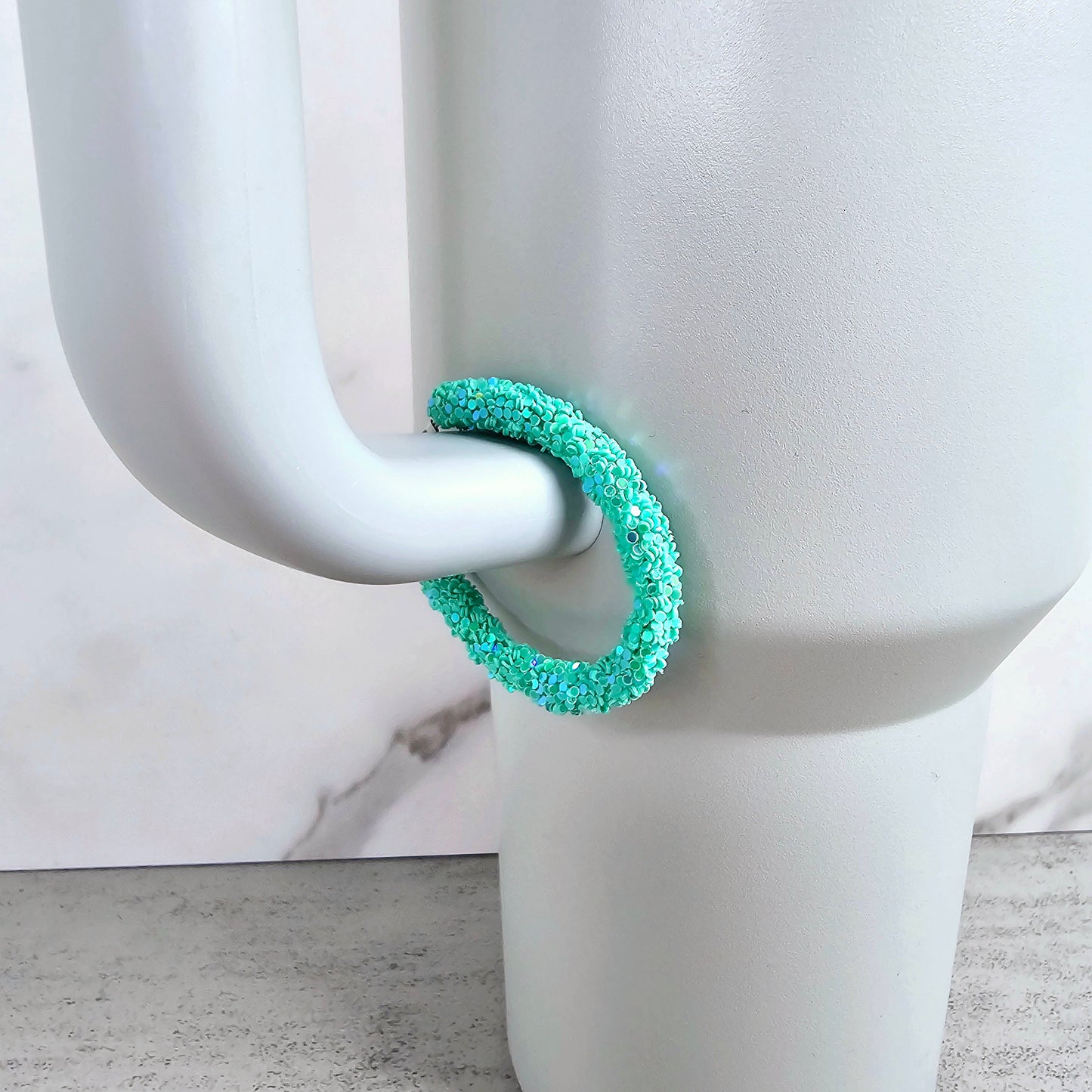 Aqua Handle Stacker, Tumbler Handle Charms, Tumbler Accessories, Tumbler Cup Charm, Gift for Wife, Daughter, Friend, or Coworker