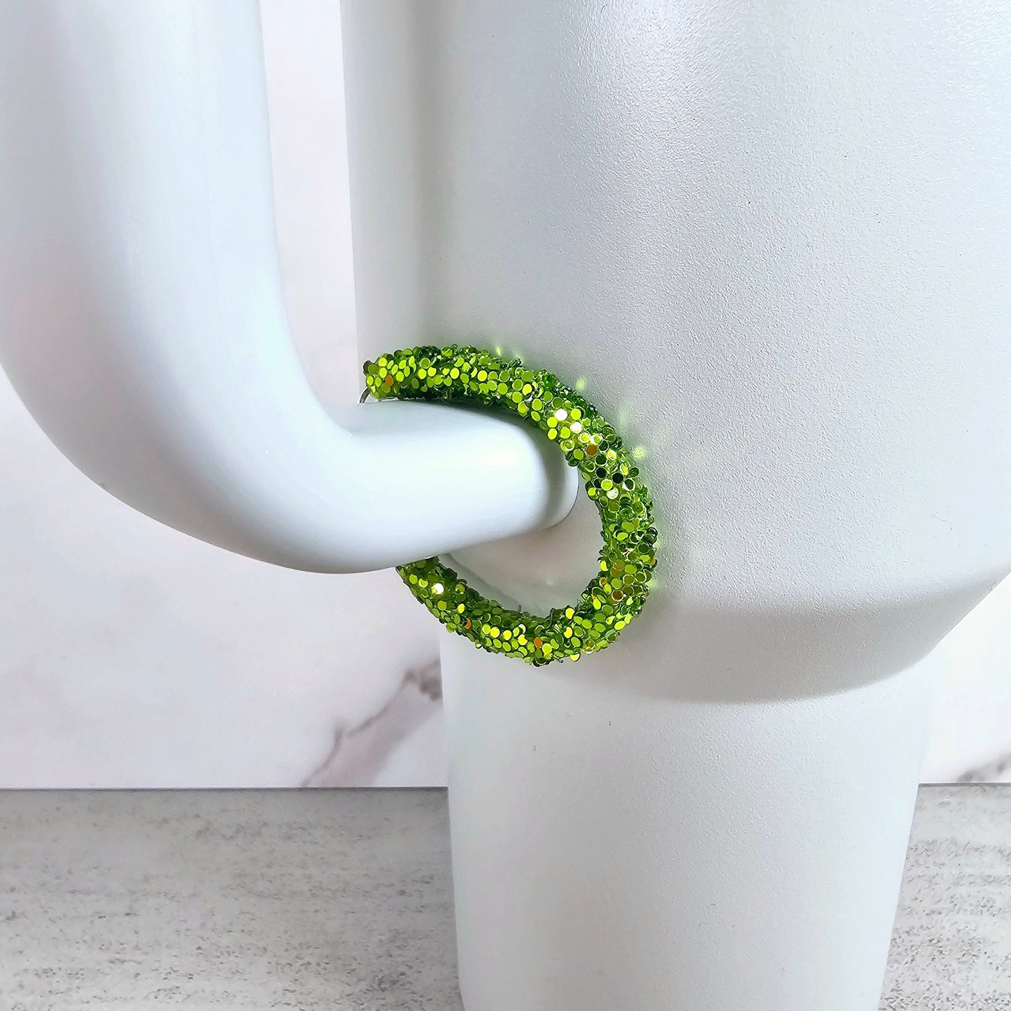 Bright Green Handle Stacker, Tumbler Handle Charms, Tumbler Accessories, Tumbler Cup Charms, Gift for Wife, Daughter, Friend, or Coworker