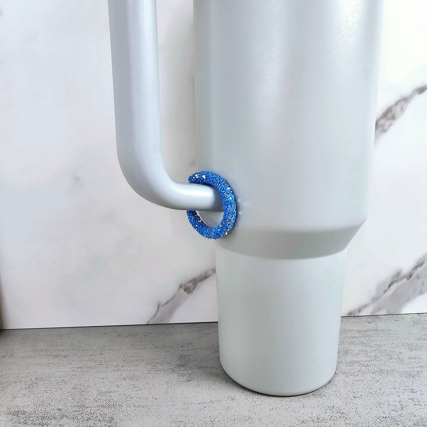 Bright Blue Handle Stacker, Tumbler Handle Charms, Tumbler Accessories, Tumbler Cup Charms, Gift for Wife, Daughter, Friend, or Coworker