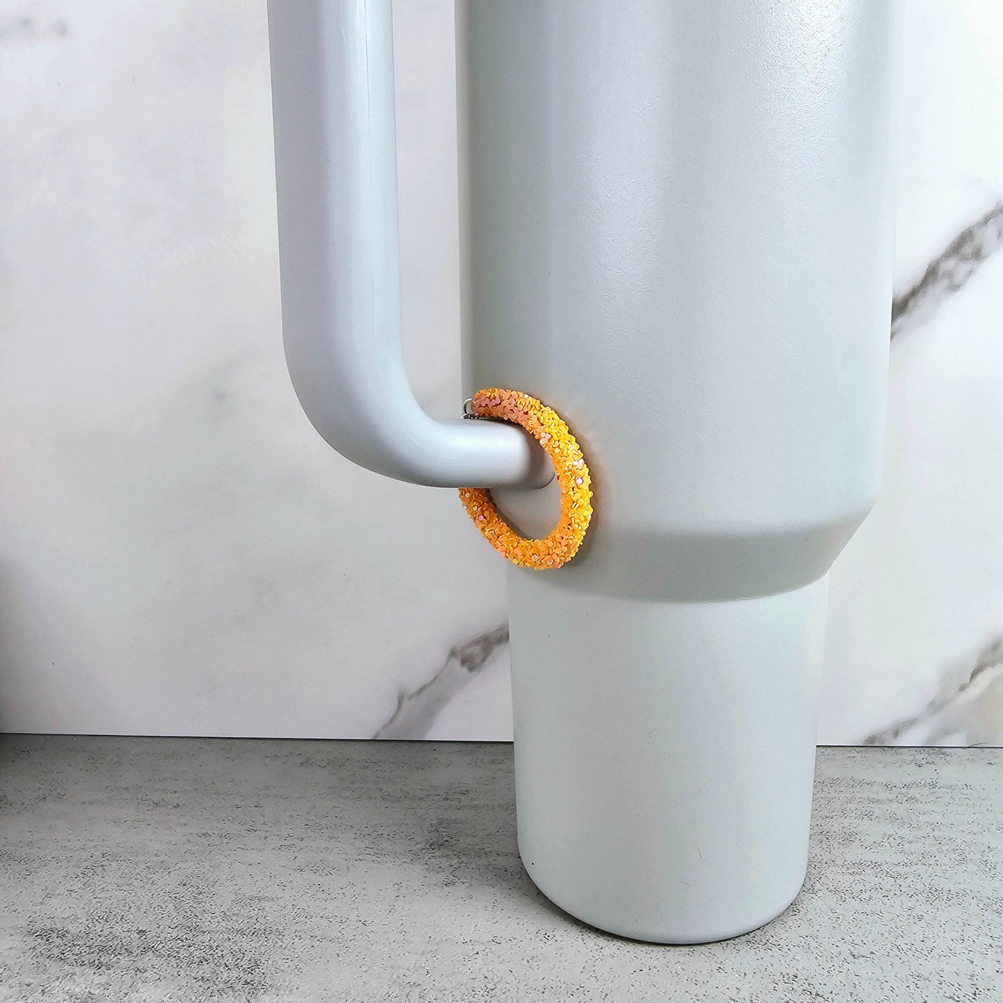 Orange Handle Stacker, Tumbler Handle Charms, Tumbler Accessories, Tumbler Cup Charm, Gift for Wife, Daughter, Friend, or Coworker