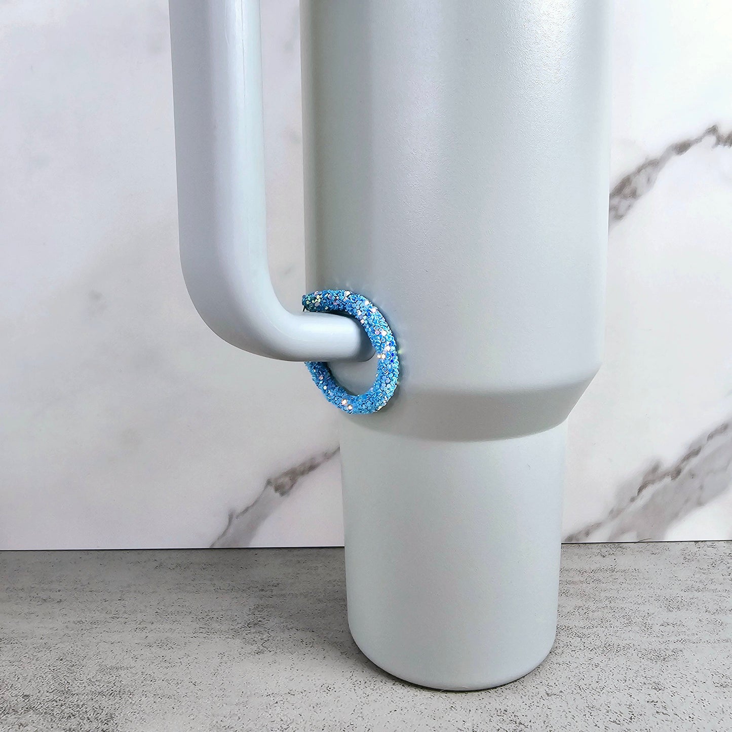 Light Blue Handle Stacker, Tumbler Handle Charms, Tumbler Accessories, Tumbler Cup Charm, Gift for Wife, Daughter, Friend, or Coworker