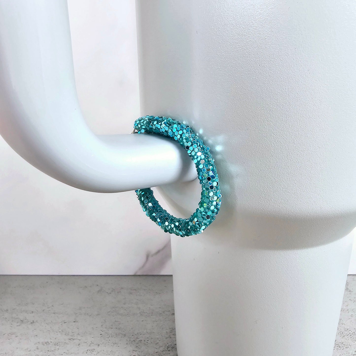 Teal Handle Stacker, Tumbler Handle Charms, Tumbler Accessories, Tumbler Cup Charm, Gift for Wife, Daughter, Friend, or Coworker