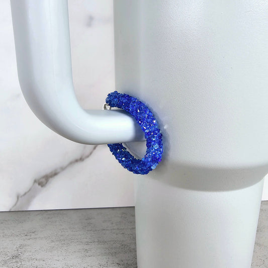 Cobalt Blue Handle Stacker, Tumbler Handle Charms, Tumbler Accessories, Tumbler Cup Charms, Gift for Wife, Daughter, Friend, or Coworker