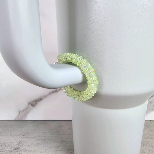 Pale Green Handle Stacker, Tumbler Handle Charms, Tumbler Accessories, Tumbler Cup Charms, Gift for Wife, Daughter, Friend, or Coworker