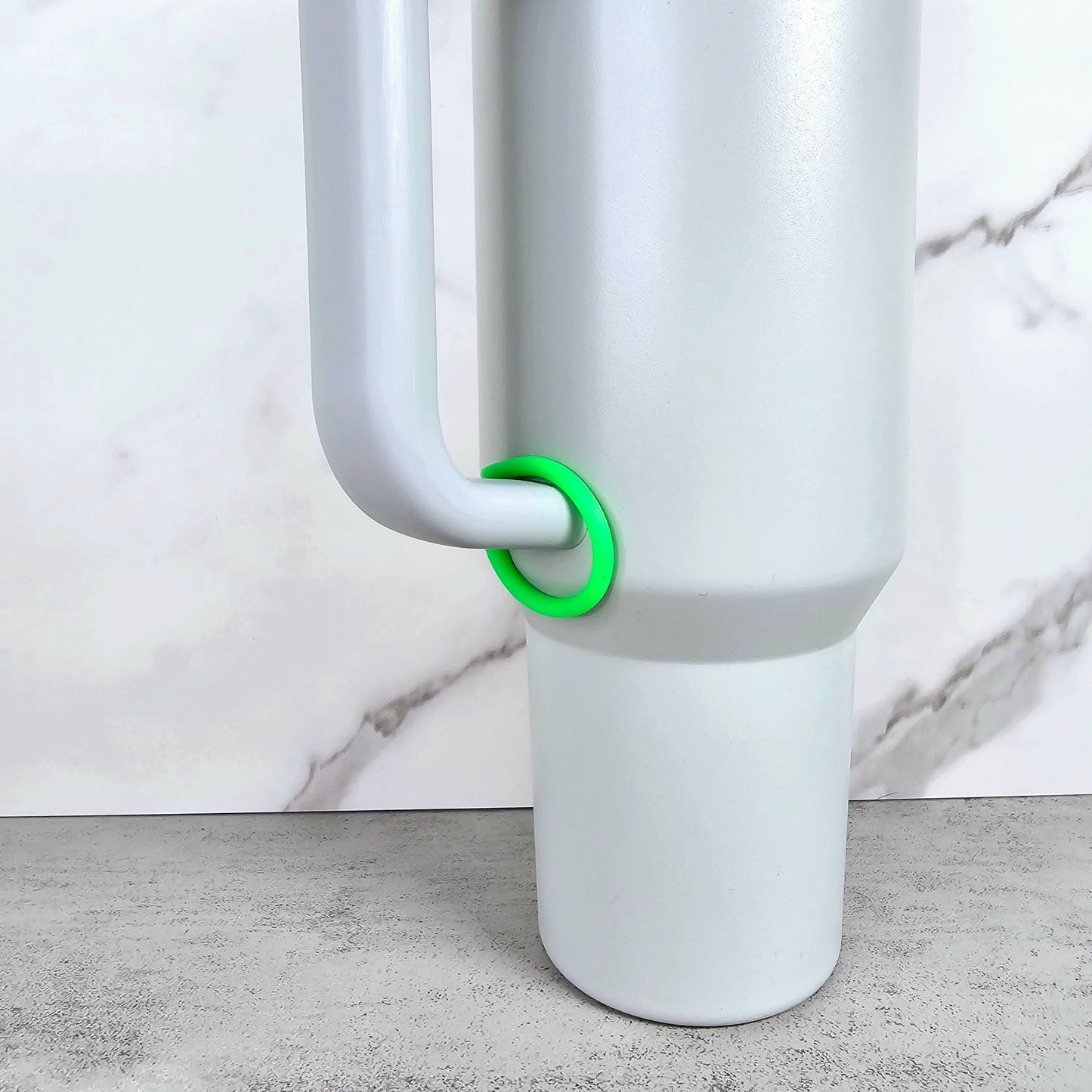 Green Rubber Handle Stacker, Tumbler Handle Charms, Tumbler Accessories, Tumbler Cup Charms, Gift for Wife, Daughter, Friend, or Coworker