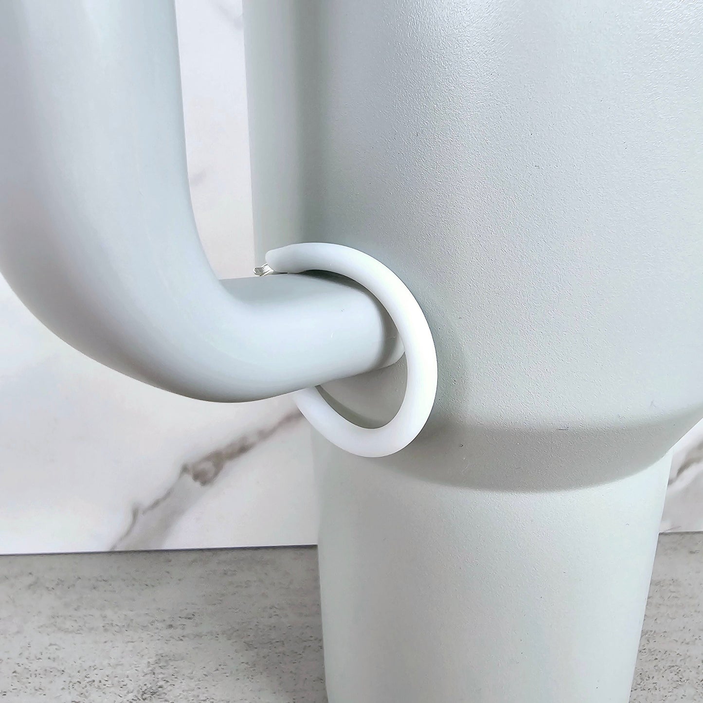 White Rubber Handle Stacker, Tumbler Handle Charms, Tumbler Accessories, Tumbler Cup Charms, Gift for Wife, Daughter, Friend, or Coworker