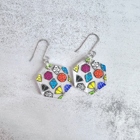 Unique DND earrings perfect gift for any roleplayer, d20 dice earrings, DND gift, DND accessories, dungeons and dragons earrings