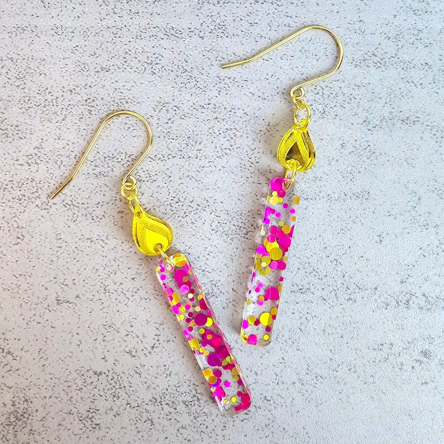 Glitter Birthday Candle Earrings, Unique Birthday Gift for Her, Birthday Gift for Birthday Girl, Birthday Statement Dangles