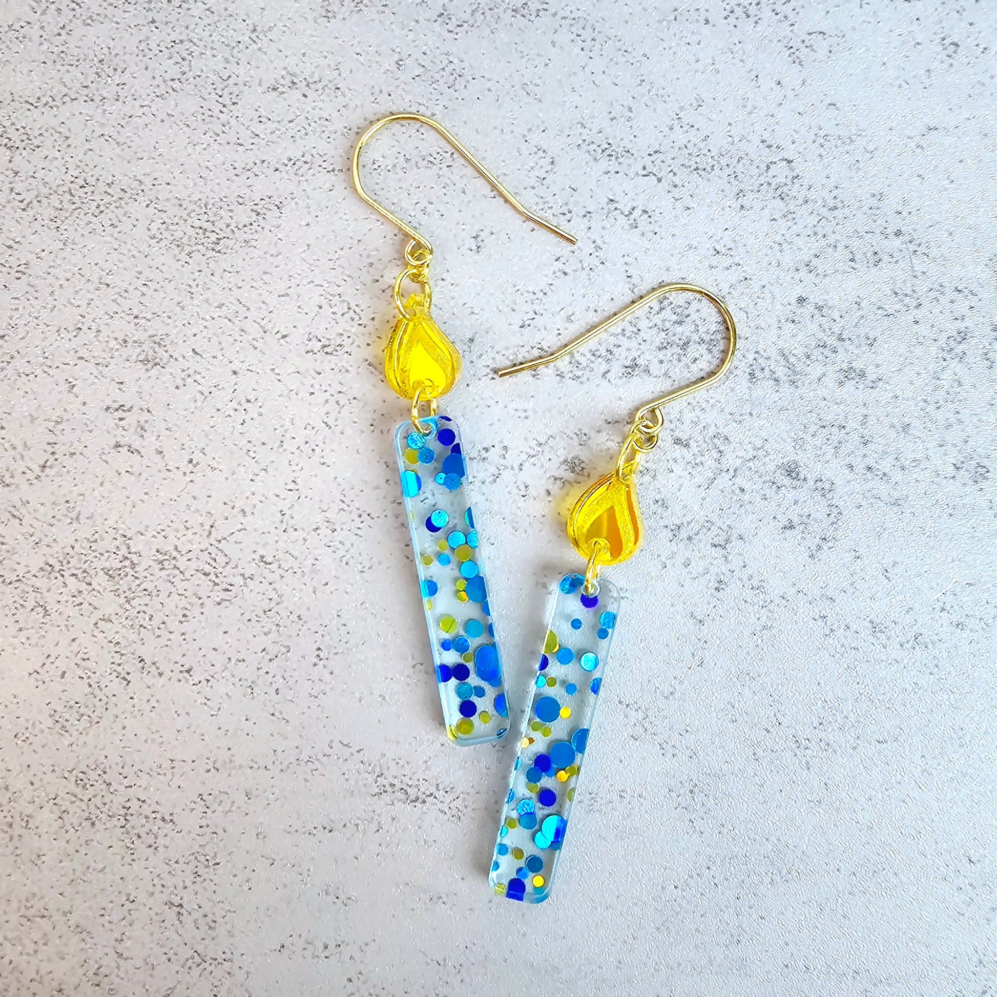 Glitter Birthday Candle Earrings, Unique Birthday Gift for Her, Birthday Gift for Birthday Girl, Birthday Statement Dangles