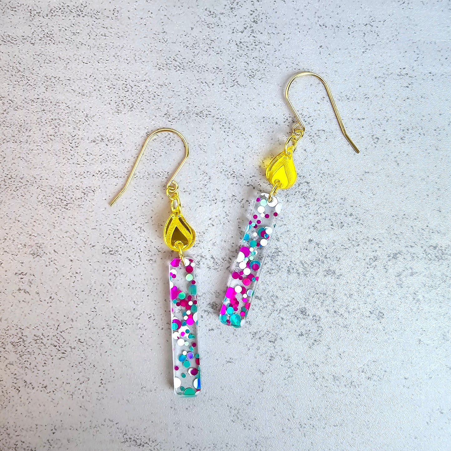 Glitter Birthday Candle Earrings, Unique Birthday Gift for Her, Birthday Gift for Birthday Girl, Birthday Statement Dangles