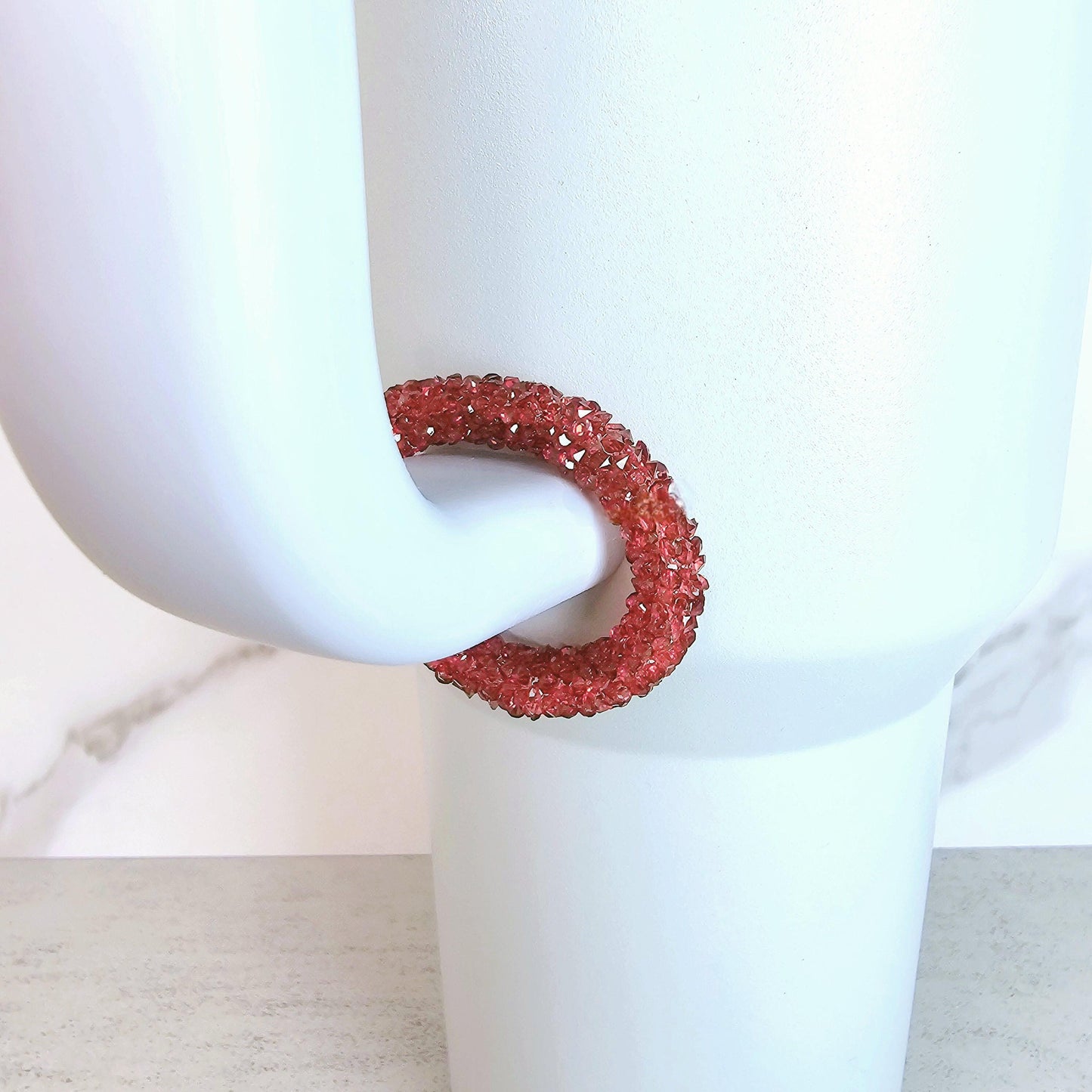 Dark Red Handle Stacker, Tumbler Handle Charms, Tumbler Accessories, Cup Charms, Gift for Wife, Daughter, Friend, or Coworker