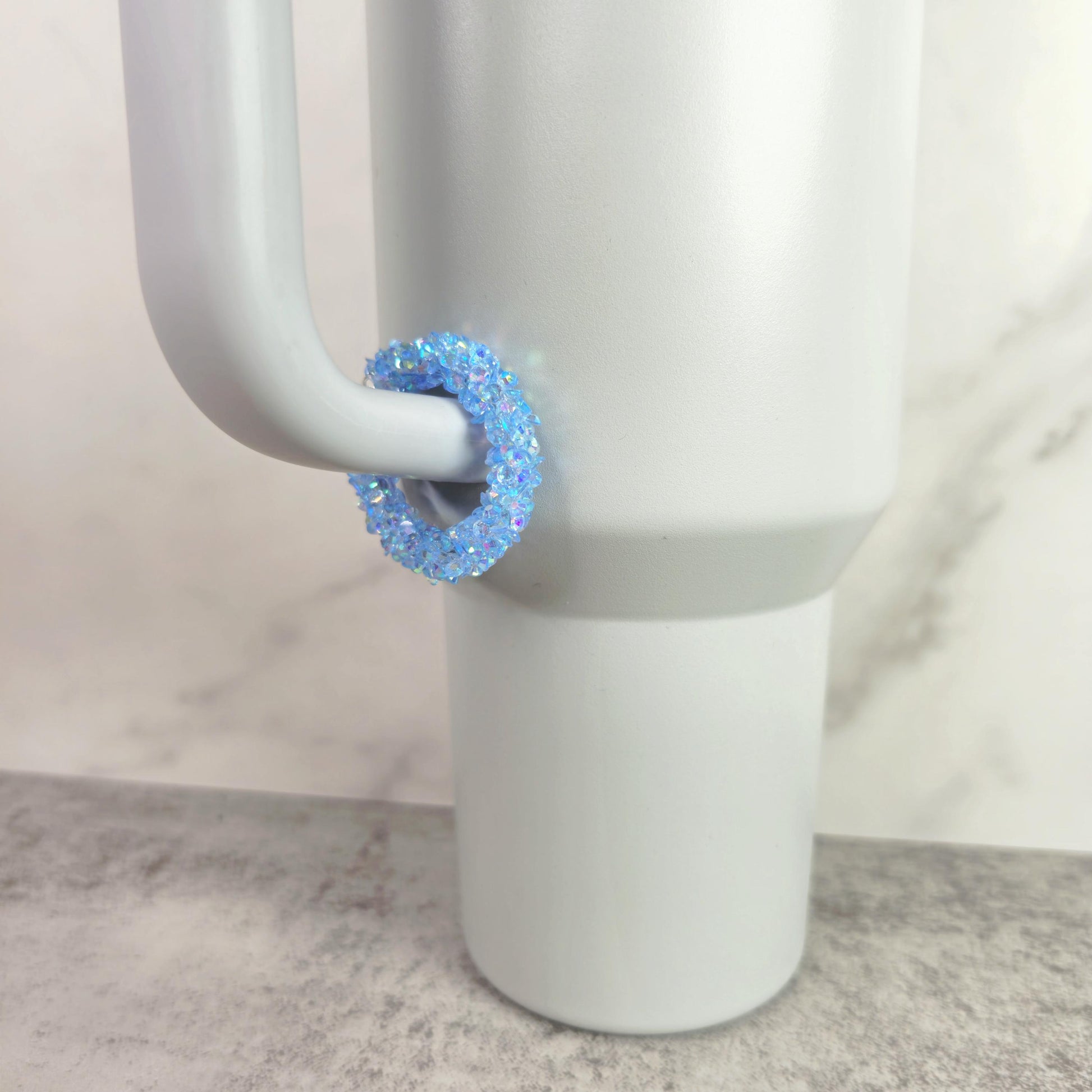 Ice Blue Handle Stacker, Tumbler Handle Charms, Tumbler Accessories, Tumbler Cup Charms, Gift for Wife, Daughter, Friend, or Coworker