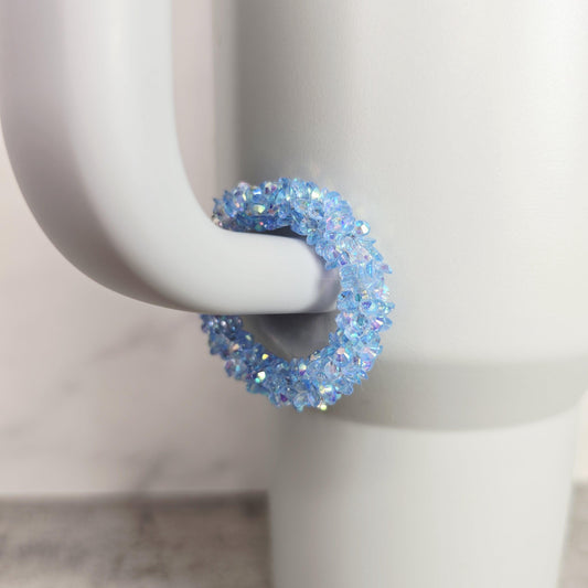 Ice Blue Handle Stacker, Tumbler Handle Charms, Tumbler Accessories, Tumbler Cup Charms, Gift for Wife, Daughter, Friend, or Coworker