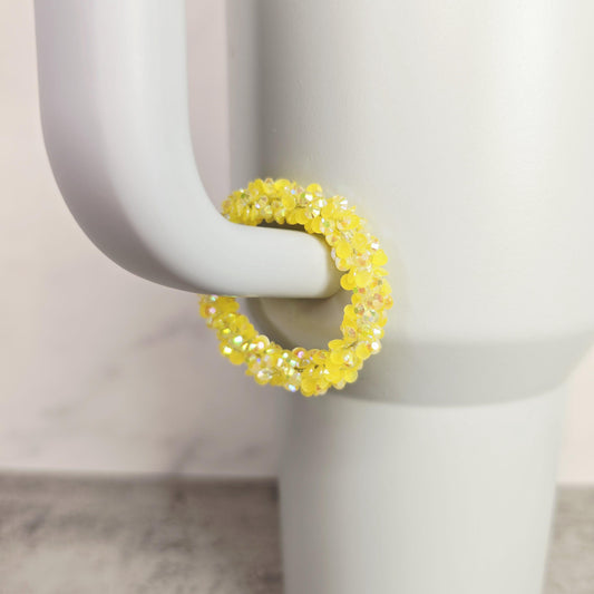 Chunky Yellow Handle Stacker, Tumbler Handle Charms, Tumbler Accessories, Tumbler Cup Charms, Gift for Wife, Daughter, Friend, or Coworker