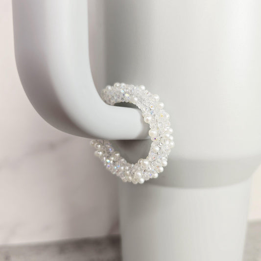 Diamonds and Pearls Handle Stacker, Tumbler Handle Charms, Tumbler Accessories, Tumbler Cup Charms, Gift for Wife, Daughter, or Friend