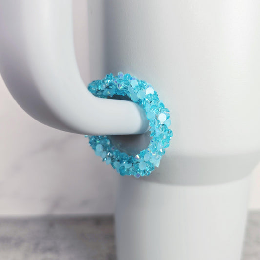 Iced blueHandle Stacker, Tumbler Handle Charms, Tumbler Accessories, Tumbler Cup Charms, Gift for Wife, Daughter, Friend, or Coworker