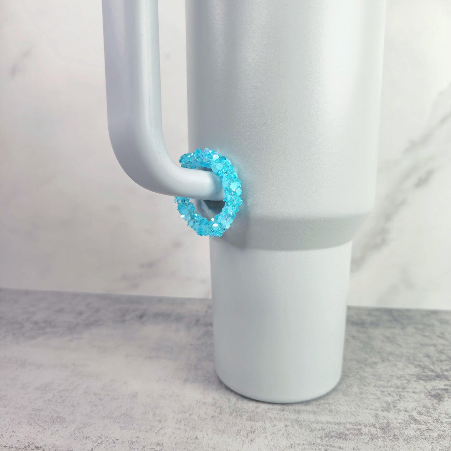 Iced blueHandle Stacker, Tumbler Handle Charms, Tumbler Accessories, Tumbler Cup Charms, Gift for Wife, Daughter, Friend, or Coworker
