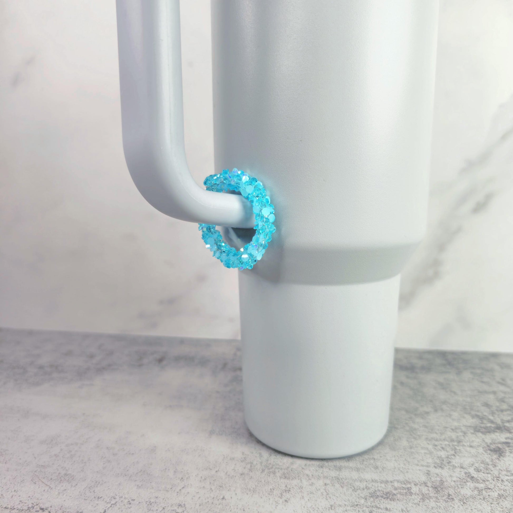 Iced blueHandle Stacker, Tumbler Handle Charms, Tumbler Accessories, Tumbler Cup Charms, Gift for Wife, Daughter, Friend, or Coworker